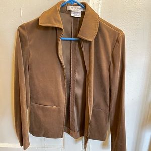 Vintage faux suede collared jacket